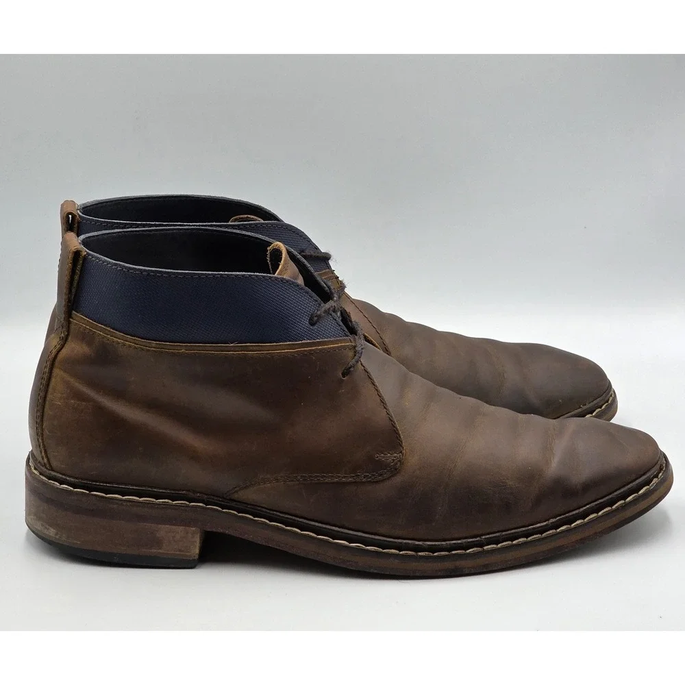 Cole Haan Colton Chukka Boots C11771 Brown Leather Mens Size 9.5‎ M Casual